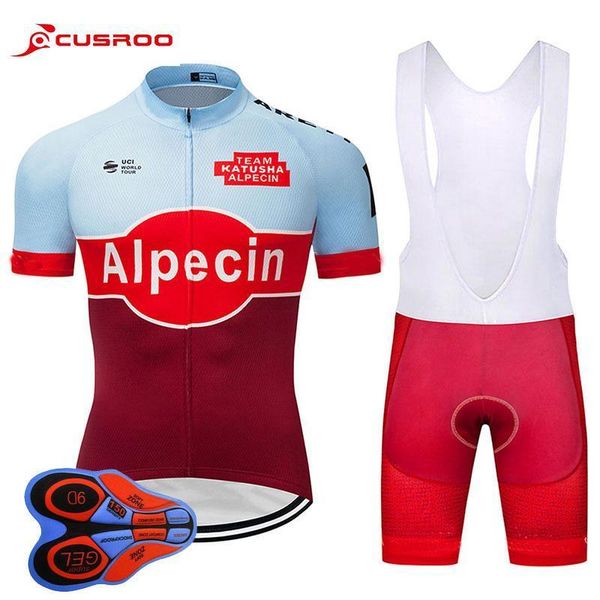 

2020 uci 2020 alpecin cycling team jersey 9d gel pad bike shorts ropa ciclismo mens summer tour bicycling maillot culotte clothing set, Black;red
