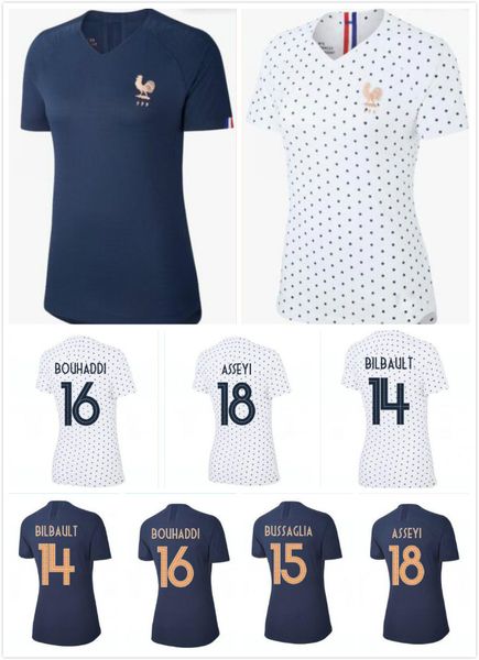 

2019 new woman frances world cup jerseys pogba griezmann kante mbappe football t shirt 19 20 mbappe national team home soccer jerseys, Black;red
