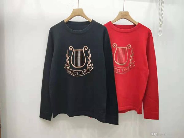 

97 new arrival 2019 autumn sweater crew neck long sleeve letter pullover black red brand same style luxury shangchengyi, White;black
