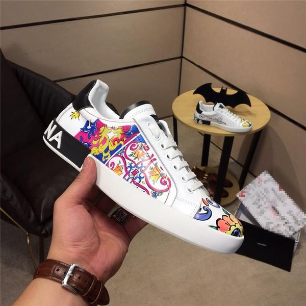 

New Arrive DOLCE & GABBANA D.G Black Silvery Sneakers Casual Shoes With Box