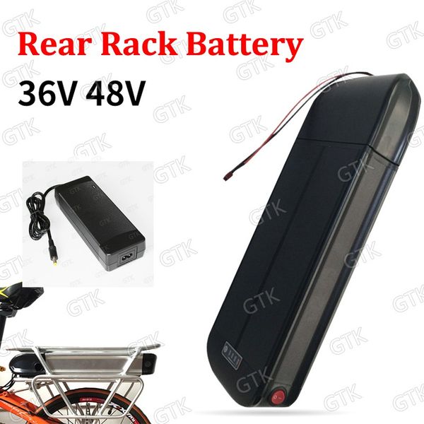 

electric bicycle 36v 10ah 13ah li ion battery 10s 18650 rear rack battery for bbs01 bbs02 360w ebike + charger