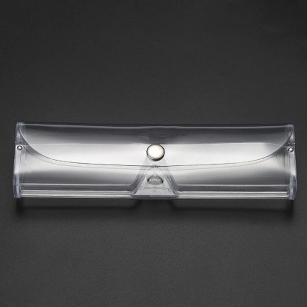 

portable pve case case anti-fall and anti-pressure presbyopic glasses box transparent plastic presbyopic glasses box with buckle