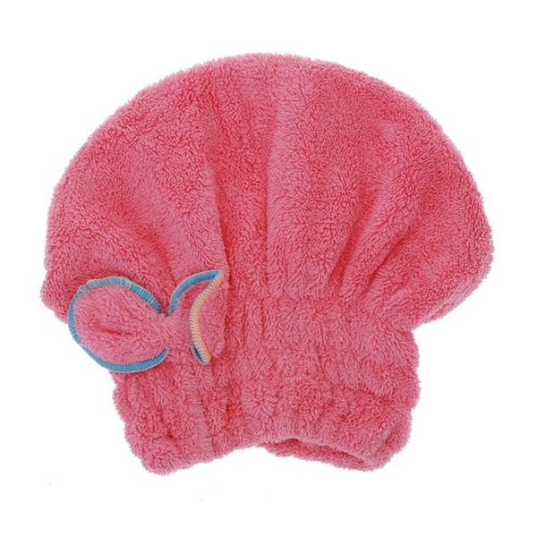 

useful minifiber dry hair dry hair hat quickly rolled towel cap (watermelon red