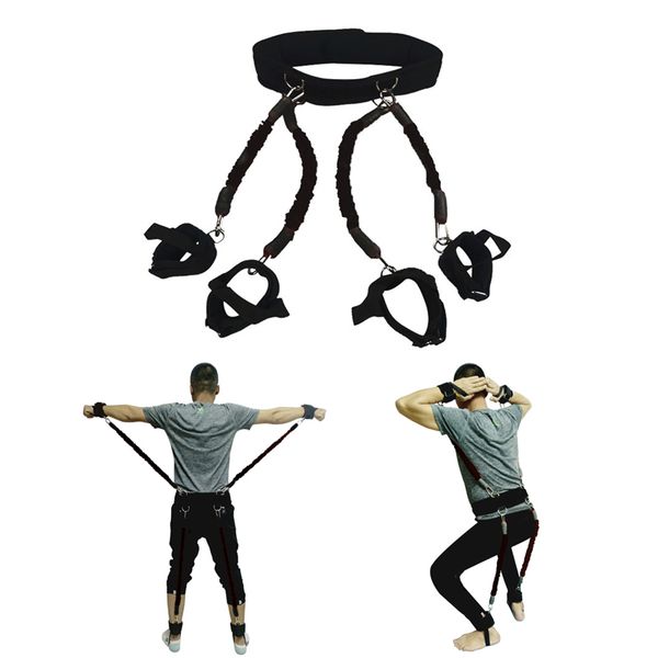 

200lbs resistance bands boxing fitness training belt leg strength exercise dx88