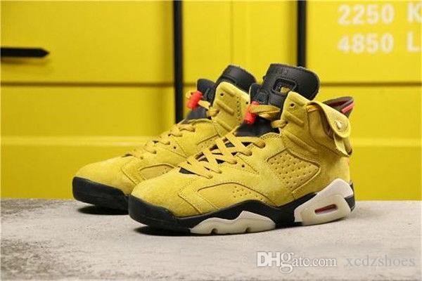 

wholesale travis x houston travis scott x airs 6 mens basketball shoes yellow cactus jack jumpman trainers sneaker