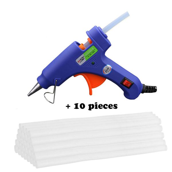 

20w mini melt glue gun industrial guns with 10 pcs 7mm*200mm glue sticks