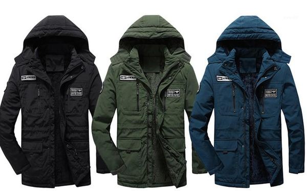 

zipper mens coats casual medium style hooded mens clothing contrast color mens designer cotton padded clothes fashion applique, Black;brown