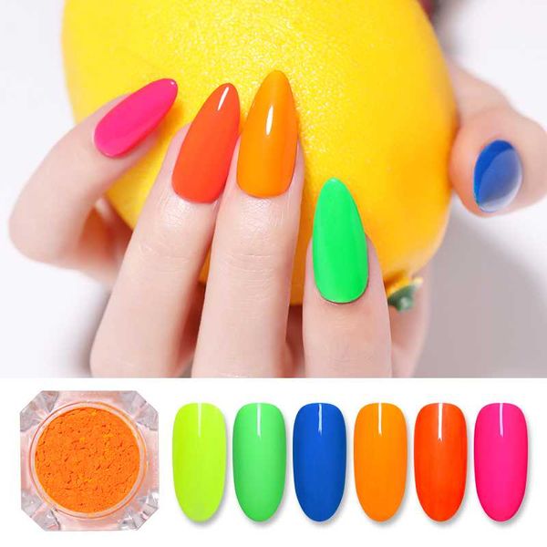 

nail powder neon phosphor shiny glitter blue pink yellow colorful chrome pigments dust for nail art diy design decorations, Silver;gold