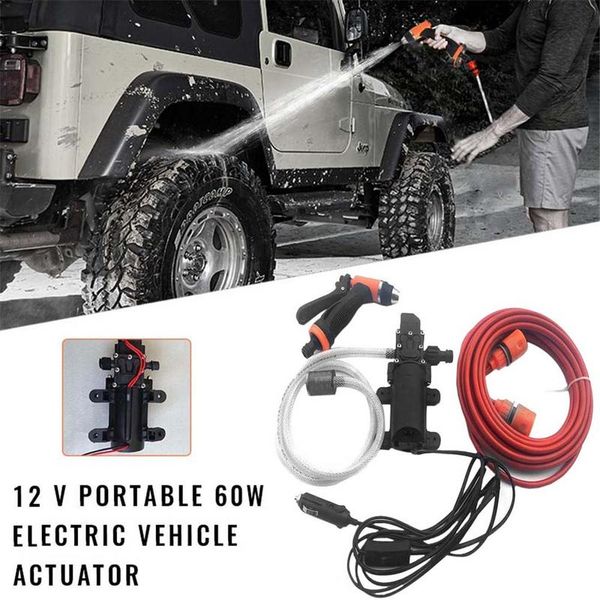 

high pressure 12v portable 100w 160psi car electric washer washing machine cigarette lighter water pump kit