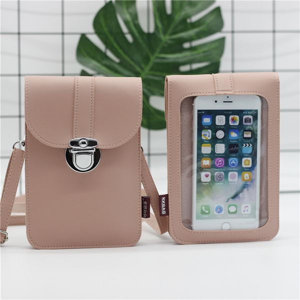 

small mini crossbody bag transparent shoulder bag for women touching screen female sac a main girl money phone messenger bags