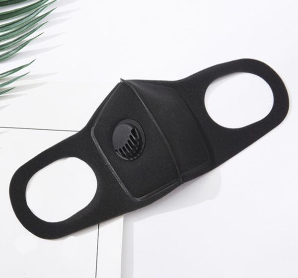 

маски unisex губка anti-dust рм2,5 черное загрязнения маски для лица половины facemouth маски с дыханием клапаном моющейся многоразовые муфе