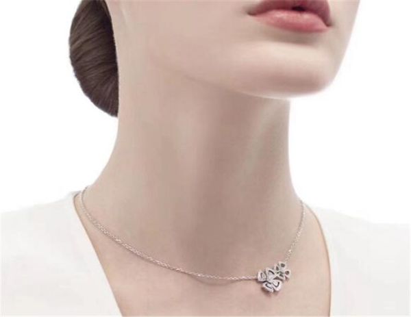 

woman luxury necklace 925 silver flower pendant necklace for women love gift