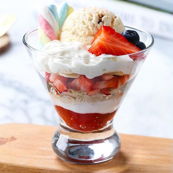 

sand ice cream drinkware yogurt cup ins nordic windnet red glass salad dessert bowl cups