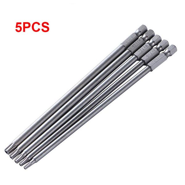 

5 pcs hollow screwdriver bit 150mm long hollow torx magnetic screwdriver bit with hole plum batch head