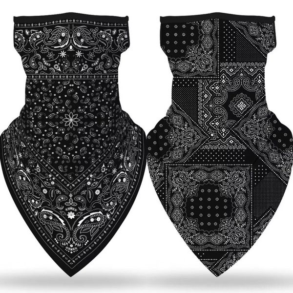 

g5obt outdoorflag magic headscarf bandana face masks head neck scarves windproof sport cycling mask with mask designer filter, Black