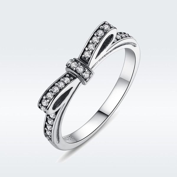 

sterling silver rings for women european original wedding fashion brand ring jewelry gift, Slivery;golden
