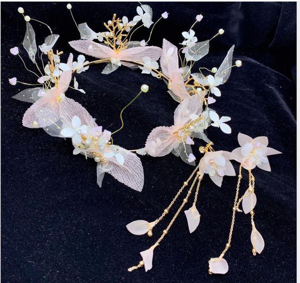 tiara nupcial novo Sen acessórios de cabelo da coroa coreana doces de casamento cabelo acessórios simples terno de fadas