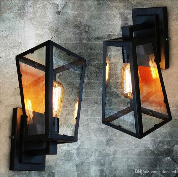 

loft antique led wall lighting nordic industural vintage wall sconces iron coffee store dining room/garden lighting decoration e27