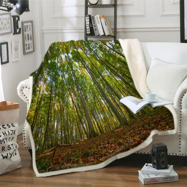 

blankets seaside scenery series blankets soft blanket sherpa thick double layer plush fleece wearable throws