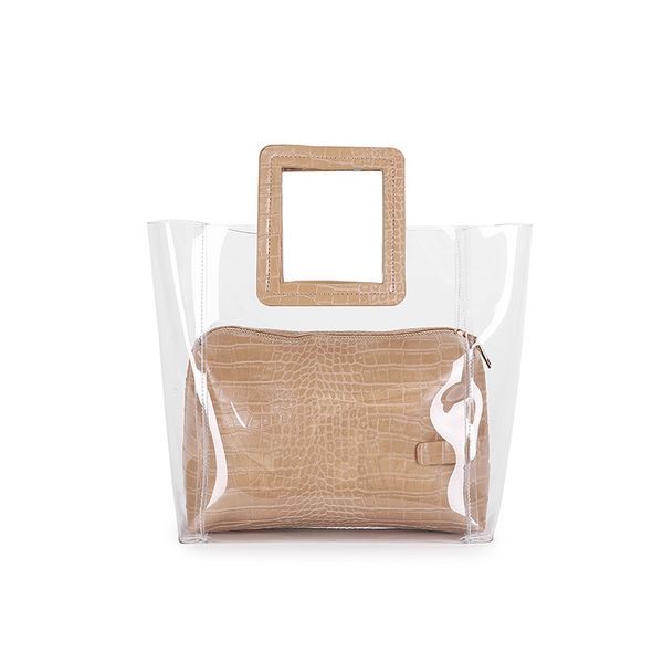 

Designer- New Luxury Handbags Women Bags Designer Fashion Ladies Transparent PVC Handbag Bag Female Pu Leather Sac A Main Bolsas Feminina