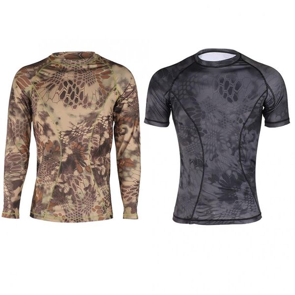 

fitness sports clothing sport t-shirt outdoor camouflage sweat absorption high elastic short sleeve, Black;red