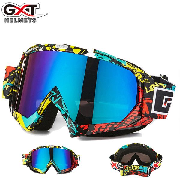 

gxt multi lens snowmobile ski goggles sunglasses uv 400 snowboard skiing glasses windproof motocross mask helmet off road myopic