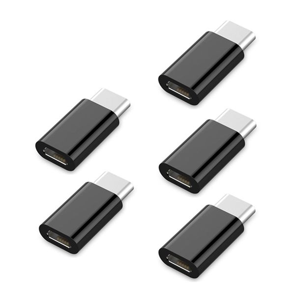 

5 pack usb-c type-c to micro usb data charging adapter for samsung galaxy s9/s9 plus huawei p9 /g9 durable y20