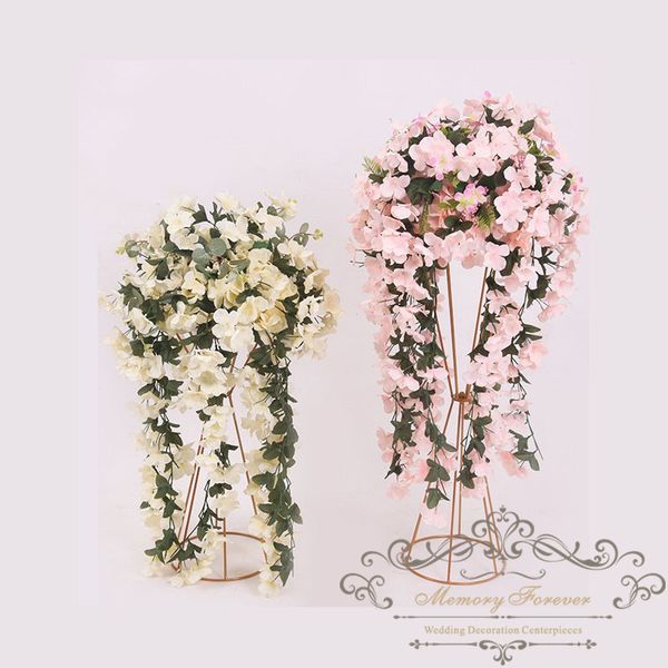 

50cm 70cm tall flower stand wedding decoration metal walkway pillar flower centerpiece tall vase for table