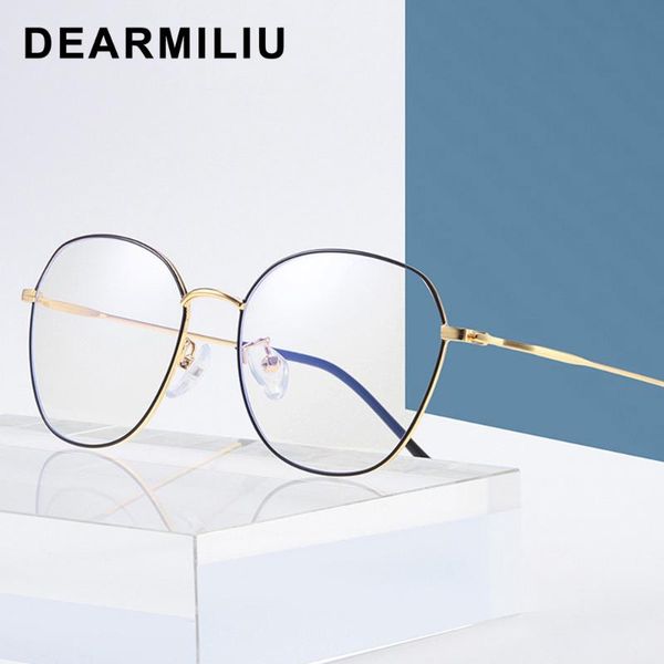 

dearmiliu oval frame rose gold anti blue light blocking glasses led reading glasses radiation-resistant computer gaming eyewear, White;black