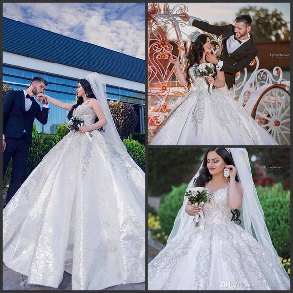 

2019 new white satin lace applique abiti da sposa ball gown princess milla nova country wedding dresses bridal gowns african wedding gowns
