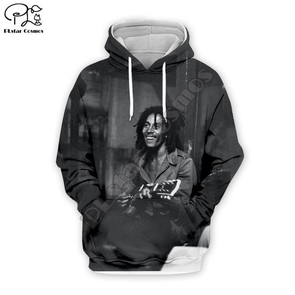 

plstar cosmos hiphop reggae bob marley tracksuit colorful newfashion 3dprint zipper/hoodie/sweatshirt/jacket/men/women s7, Black