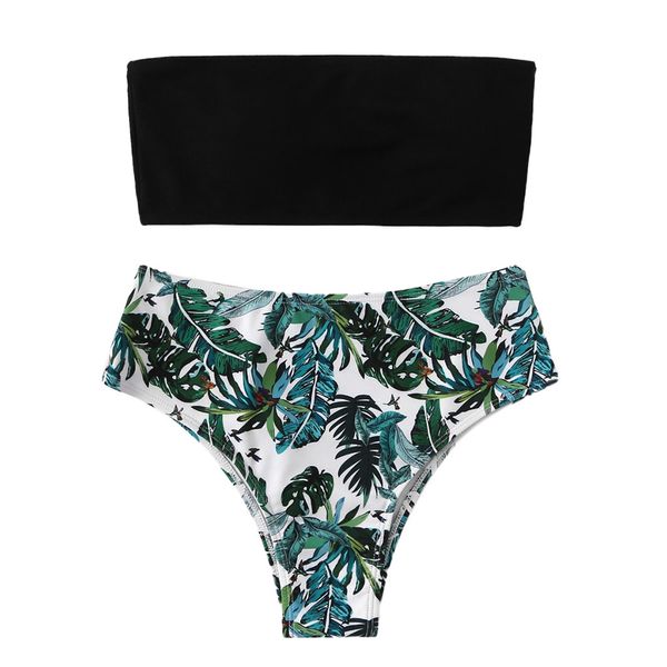 

telotuny women printing bandage bikini sets brazilian wire swimwear beachwear swimsuit womens swimming suit tankiny, White