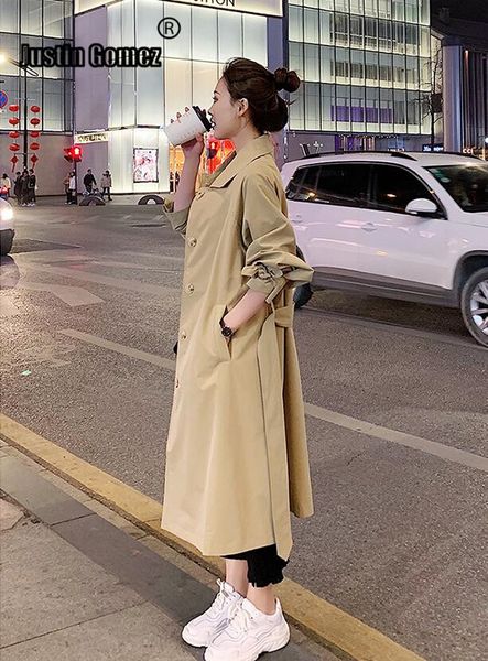 

new loose chic raglan sleeve eam official store clothes women single-breasted streetwear luxury ladies autumn women windbreaker, Tan;black