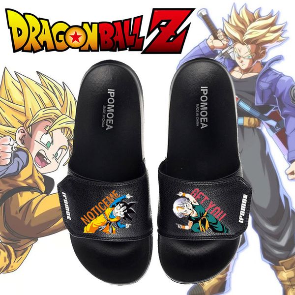 

men slippers summer beach slides non-slip japanese anime male slippers thick bottom home bathroom sandals outdoor, Black