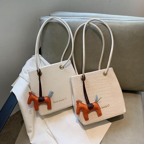 

ins women handbag plain alligator one shoulder bags large capacity lady travel bag senior bag