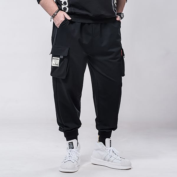 

plus size 7xl 6xl 5xl men pants new trousers men jogger pants fitness bodybuilding gyms for runners clothing sweatpant, Black