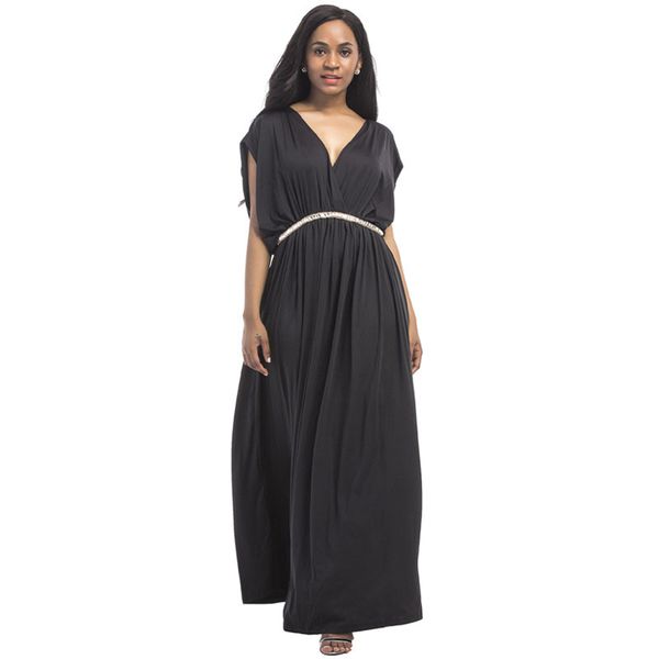 

pregnant women evening dress maternity dress long loose diamond belt pregnant women, White