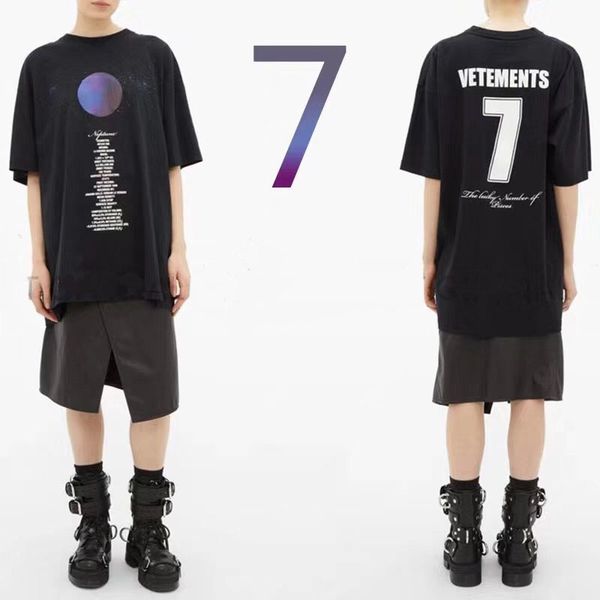 

Vetement Планета футболка Мужчины Женщины лето O-образным вырезом Vetements футболка улич