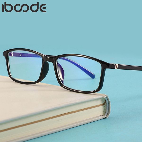 

iboode finished myopia glasses women men anti blue light prescription eyeglasses diopter 0 -1 -1.5 -2 -2.5 -3 -3.5 -4.0 eyewear, Black