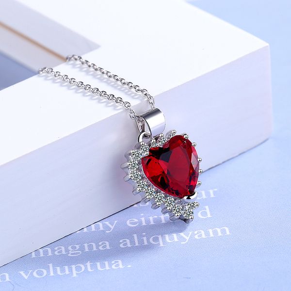 20mm13mm Chain with Amethyst Attractive 925 Sterling Silver Women Pendant