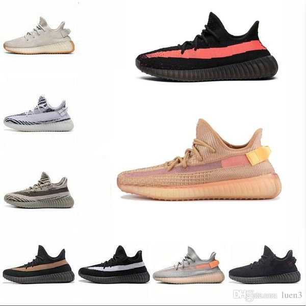

new 2019 v2 static black clay ture form bred v2 turtle dove zebra semi frozen yellow blue tint beluga running shoes 36-46