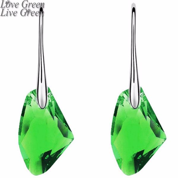 

new arrival brand wedding girl ales factory wholesale austrian crystal 18kgp swan drop earrings fashion jewelry 80018, Silver