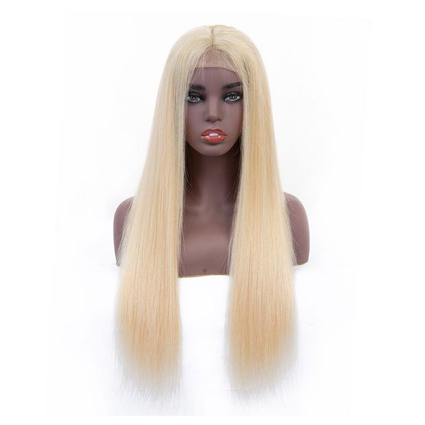

613 lace front wig brazilian lace frontal human hair wigs blonde lace frontal wig remy human hair, Black