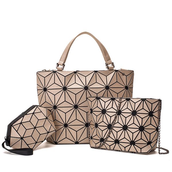 

sac a main brand women geometric bags for women 2019 quilted shoulder bags laser plain folding female handbags bolsa feminina