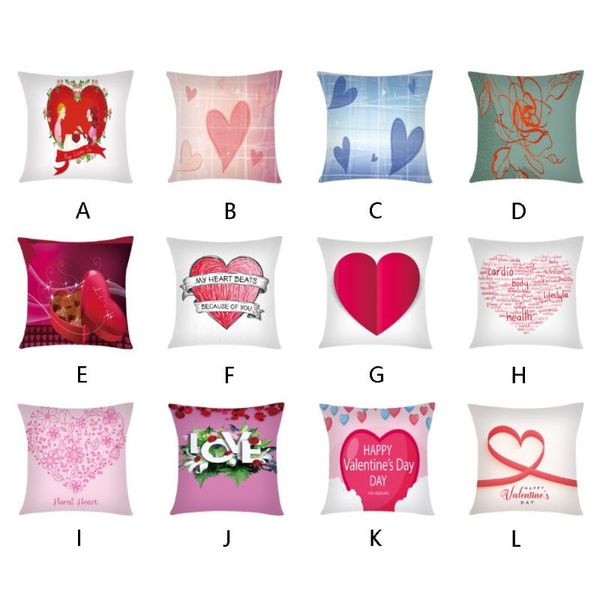 

throw pillow case velvet cushion cover for living room valentine's day polyester printed sofa car home decoration pillow case