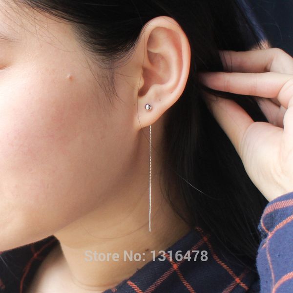 

the new contracted ear line 925 sterling silver fine small arguably short-eared line ear chain