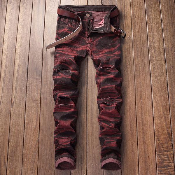 

19 mens luxury designer denim jeans black ripped pants the version fashion italy brand biker motorcycle rock revival, Blue