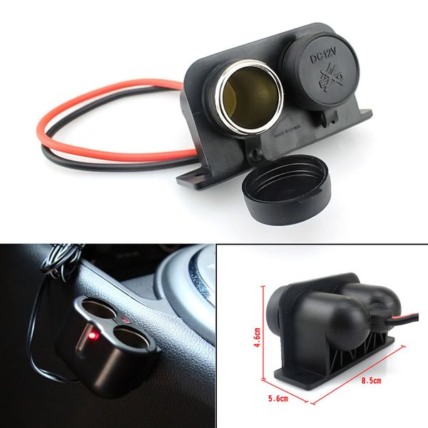 

2019 new twin socket 12v waterproof atv utv car truck cigarette lighter power adapter july 23 p30