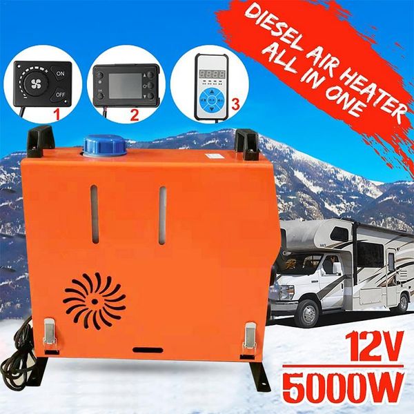 

5kw 12v car air heater 24v truck diesels fuel heater three different switches lcd monitoring warm air fan easy installation