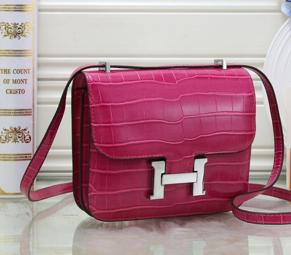 

Crocodile embo ed fa hion bag cla ic tyle faux leather h k pur e houlder cro body bag me enger women